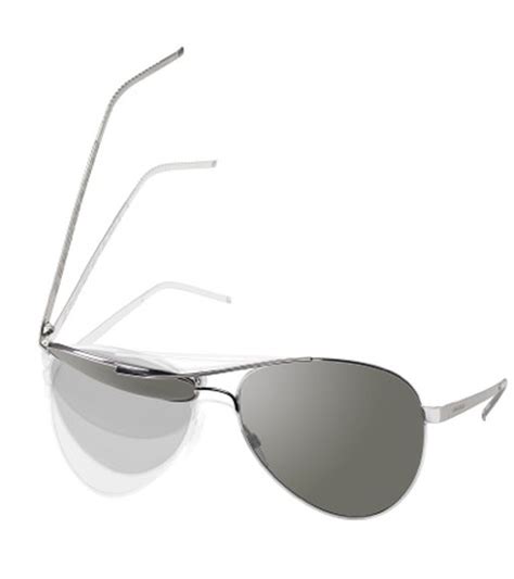 Mens Metal Aviator Sunglasses In Silver Cole Haan