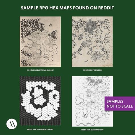Rpg Hex Map Notebook Printable Dragons And Knights Watercolor Elements