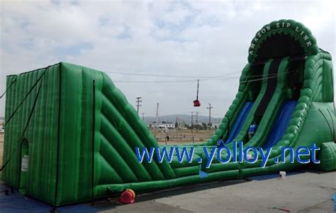 Yolloy Amazon Zip Line Inflatable For Kids Party Business Rental For Sale