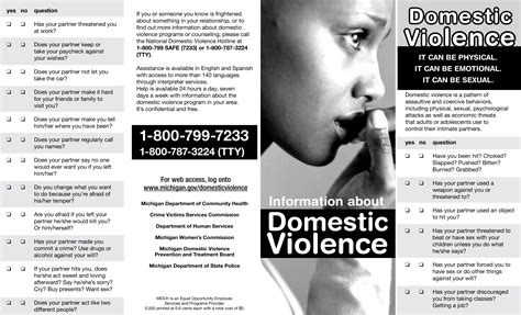 Gratis Domestic Violence Programma Brochurepdf