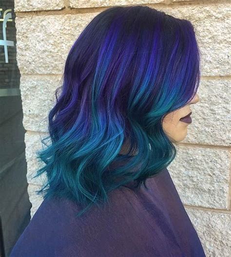 Amazing Blue And Purple Hair Looks Stayglam Hair Styles Dark Purple Hair Blue Purple Hair