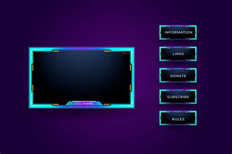 Gradient Twitch Panels Set Graphic By Tanu · Creative Fabrica