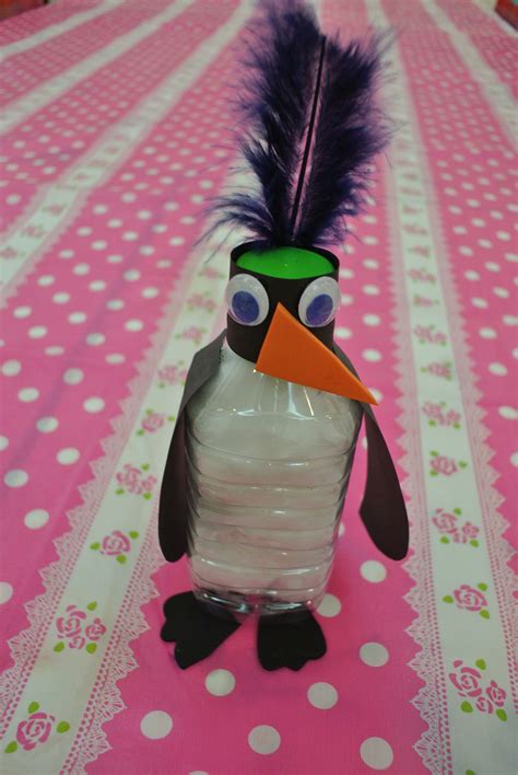 Kids Plastic Bottle Penguin Water Bottle Crafts Penguin