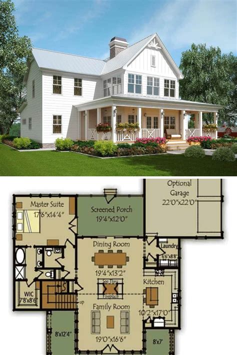 Farmhouse House Plans Two Story Homeplancloud