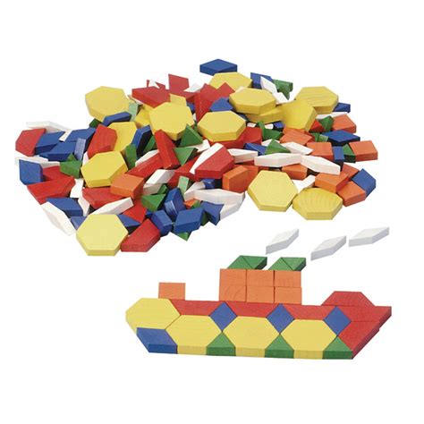 Excellerations® Wood Pattern Blocks 250 Pieces