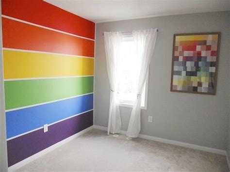 Rainbow Wall Bedroom Home Design Ideas