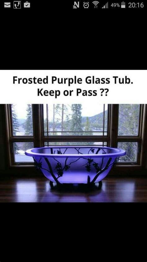 Frosted Purple Glass Tub Glass Tub Purple Glass Deep Tub