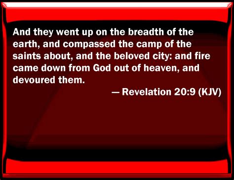 Revelation 209 And They Went Up On The Breadth Of The Earth And