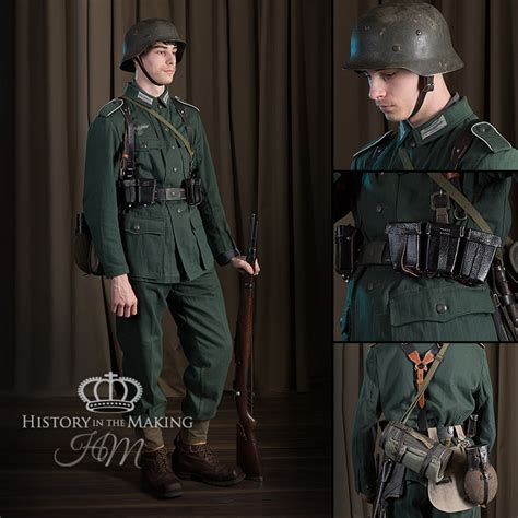 German Infantry Reed Green Denim Uniform 1943 1945 History In The Making