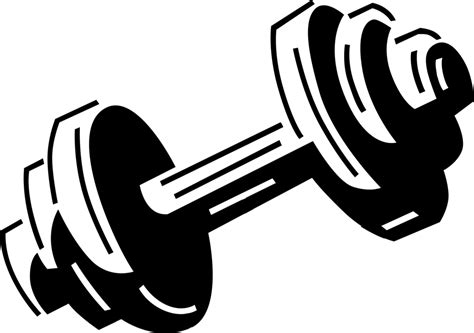 Bodybuilding And Dumbbells Vector Image Illustration Dumbbell Clipart