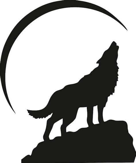 Wolf Howling At The Moon Silhouette Wolf Clip Art Moon Svg Etsy