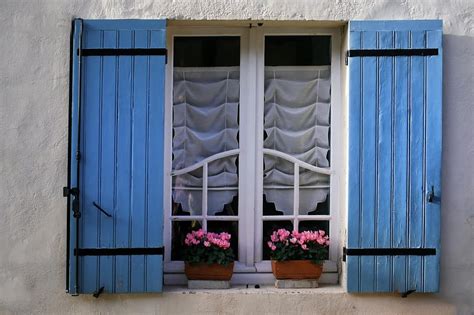 France Blue Shutters Window Shutters Windows And Doors