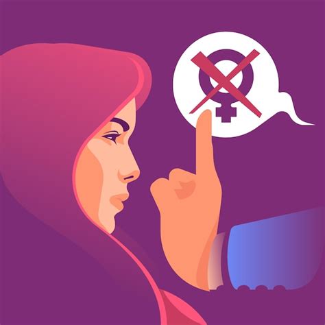 Stop Gender Violence Illustration Concept Free Vector