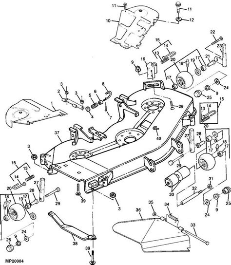 John Deere E180 54 Inch Mower Deck Belt Diagram