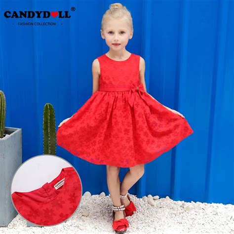 Candydoll 2017 Children Girls Dresses Summer Fashion Burnout Printing