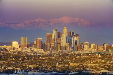 Classical View Of Los Angeles Downtown Stock Image Image Of Mount