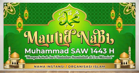 Desain Spanduk Maulid Muhammad Saw 1443 H Free Cdr Aldzi Art Riset