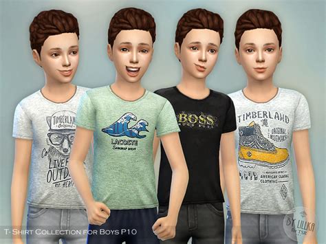 T Shirt Collection For Boys P10 By Lillka At Tsr Sims 4 Updates