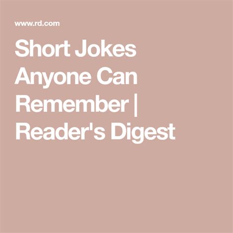 101 Short Jokes Anyone Can Remember