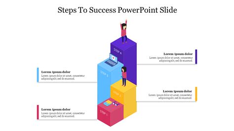 Unique Steps To Success Powerpoint Slide Templates