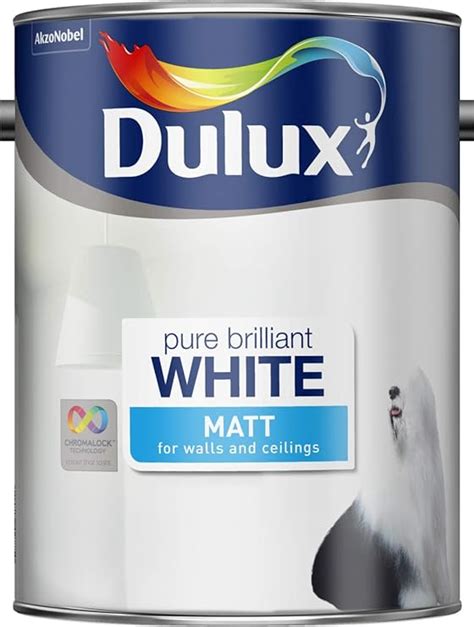 Dulux Matt Emulsion Paint For Walls And Ceilings Pure Brilliant White