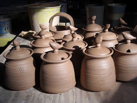 Acorn Pottery Honey Pots