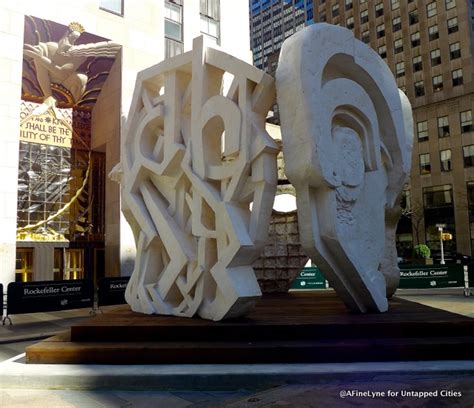 5 Oversized Clay Masks Arrive At Rockefeller Center By Artist Thomas