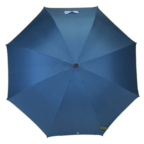 Parapluie Médium Bleu Pétrol Petit Nœud Imprimé Kaki H2o Parapluies
