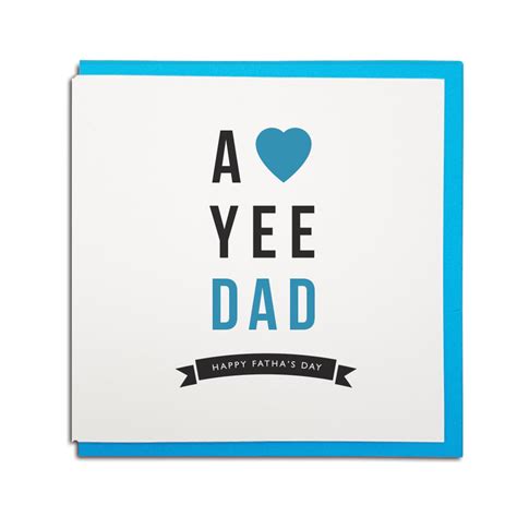 A Love Yee Dad Fathers Day Geordie Card Geordie Ts