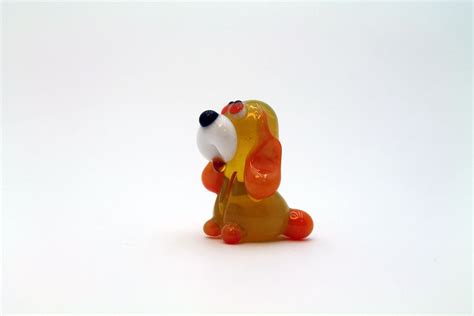 Glass figurines which we are presenting here are made in the art glass studios in st.petersburg in each figurine is unique and there is not one exactly the same as all these glass animals figurines. Handcrafted Orange Glass Dog ,Glass Art,Glass Figure ...