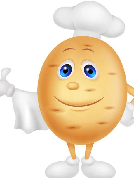 Cute Potato Chef Character Cartoons Illustrations Royalty Free Vector