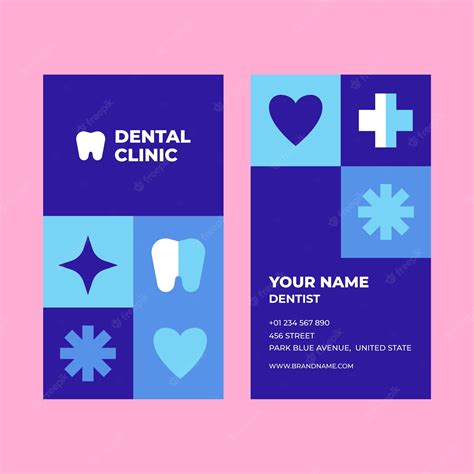 Premium Vector Dental Clinic Business Card Template Design