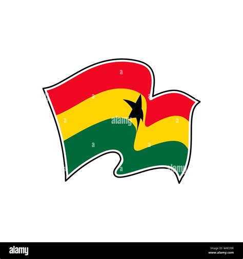 The National Flag Of Ghana Vector Illustration Accra Stock Vector