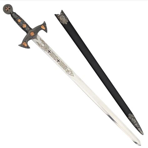 47 Knights Templar Sword With Wall Display Medieval Style
