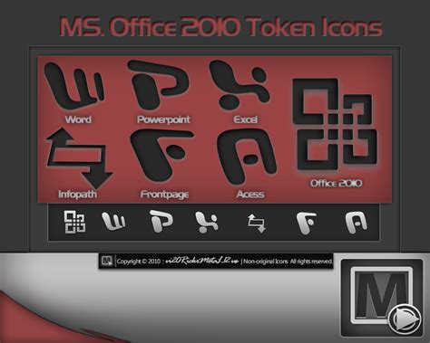 Ms Office 2oo8 Token Icons By Vi20rickrmetal12us On Deviantart