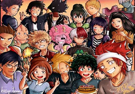 Bnha Class 1 A Crew Selfie An Art Print By Jenni Dangleben Inprnt