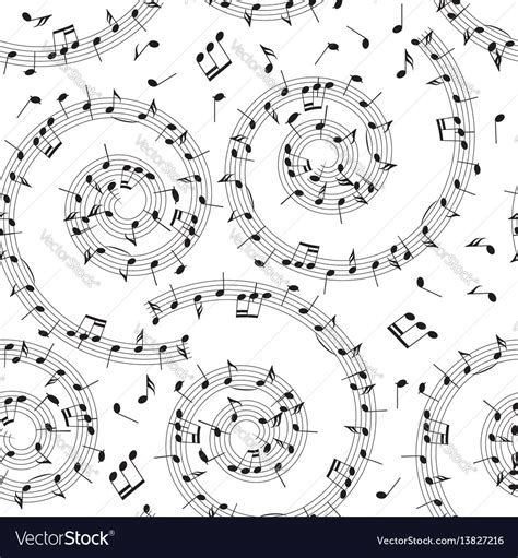 Seamless Pattern With Music Notes Background Vector Image