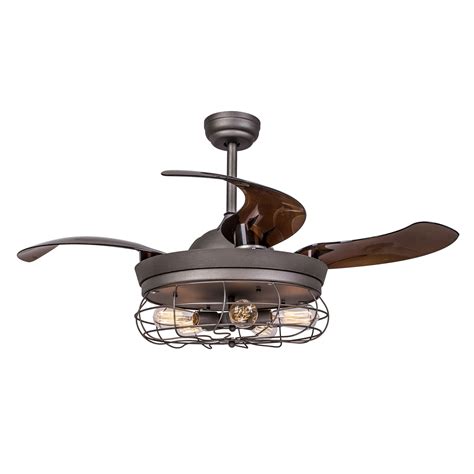 46 Industrial Ceiling Fans With Lights Remote Control Retractable 4