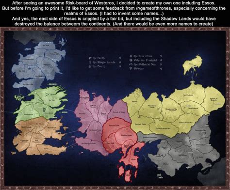 No Spoilers Risk Board Of Westeros And Essos Game Of Thrones Map