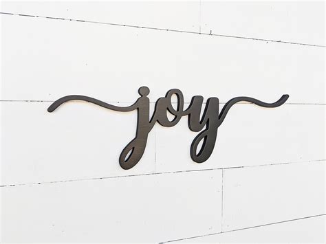 Joy Wood Cutout Joy Sign Wood Joy Sign Etsy