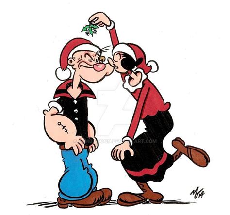 Popeye And Olive Christmas By Zombiegoon On Deviantart Popeye And