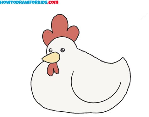 How To Draw A Chicken For Kindergarten Easy Drawing Tutorial For Kids