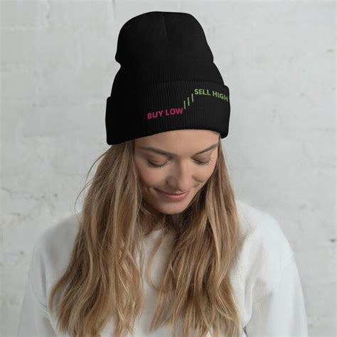 Trader Beanie Buy Low Sell High Trading Trader Beanie Etsy