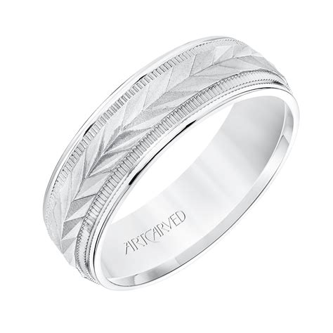 Artcarved Plain White Gold Mens Wedding Bands Diamond Engagement Rings And Lab Grown Diamonds
