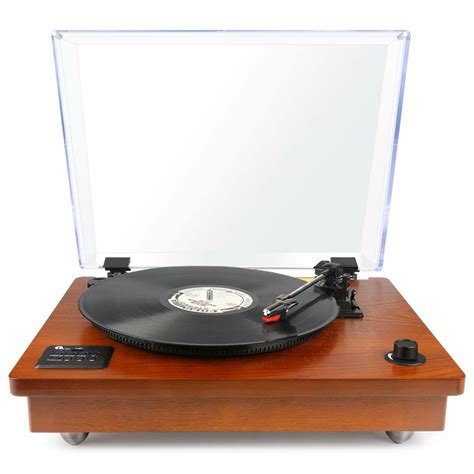1 By One Classic Wooden Turntable 3 Speed Usb Mp3 Function 3 5mm Aux In Jack Audio