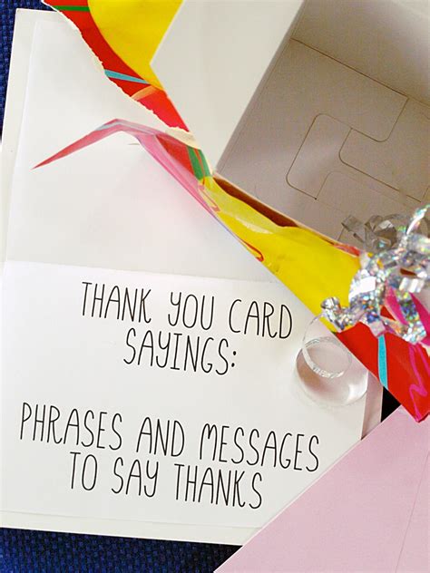 Thank You Card Sayings Phrases And Messages To Say Thanks