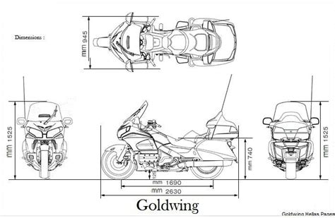Goldwing Dimensions Goldwing Honda Diagram