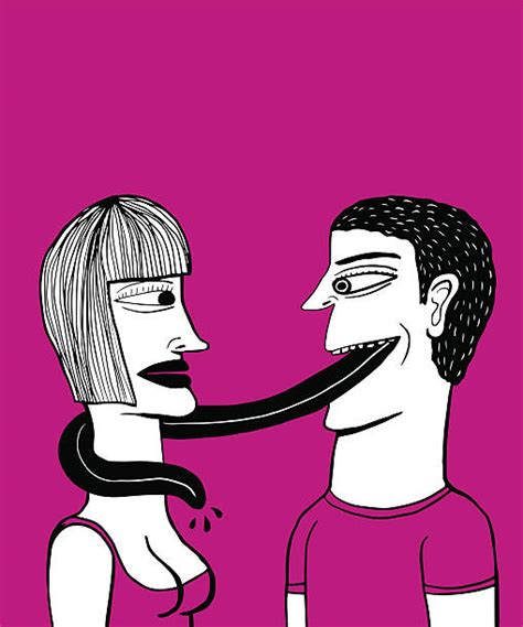Cartoon Of Man Kissing Womans Neck Illustrations Royalty Free Vector