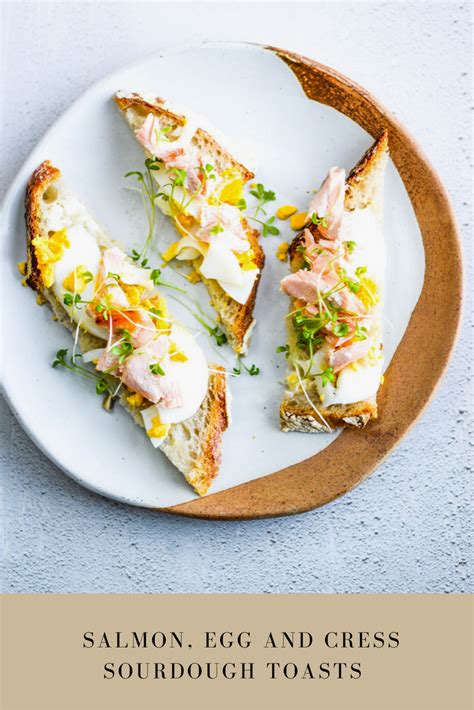 It doesn't even need cooking! Salmon Egg and Cress Sourdough Toasts | Egg, cress, Healthy sandwich recipes, Salmon eggs