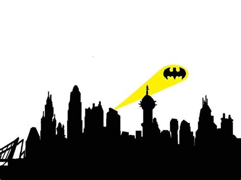 Gotham City Skyline Silhouette Tera Wallpaper Clipart Best